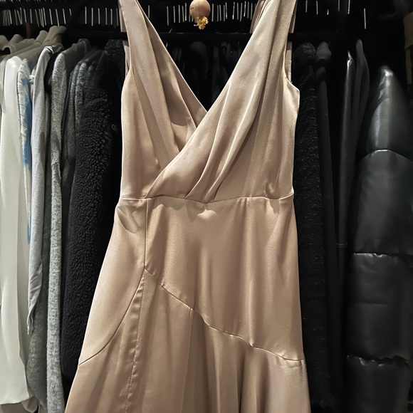 Fame and Partners Escala Dress US 2 small Dark Tan - Picture 13 of 14